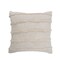 Laddha Home Designs 20" Ivory Overtufted Solid Square Throw Pillow